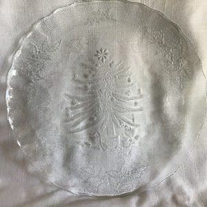 Glass Christmas Platter / Plate